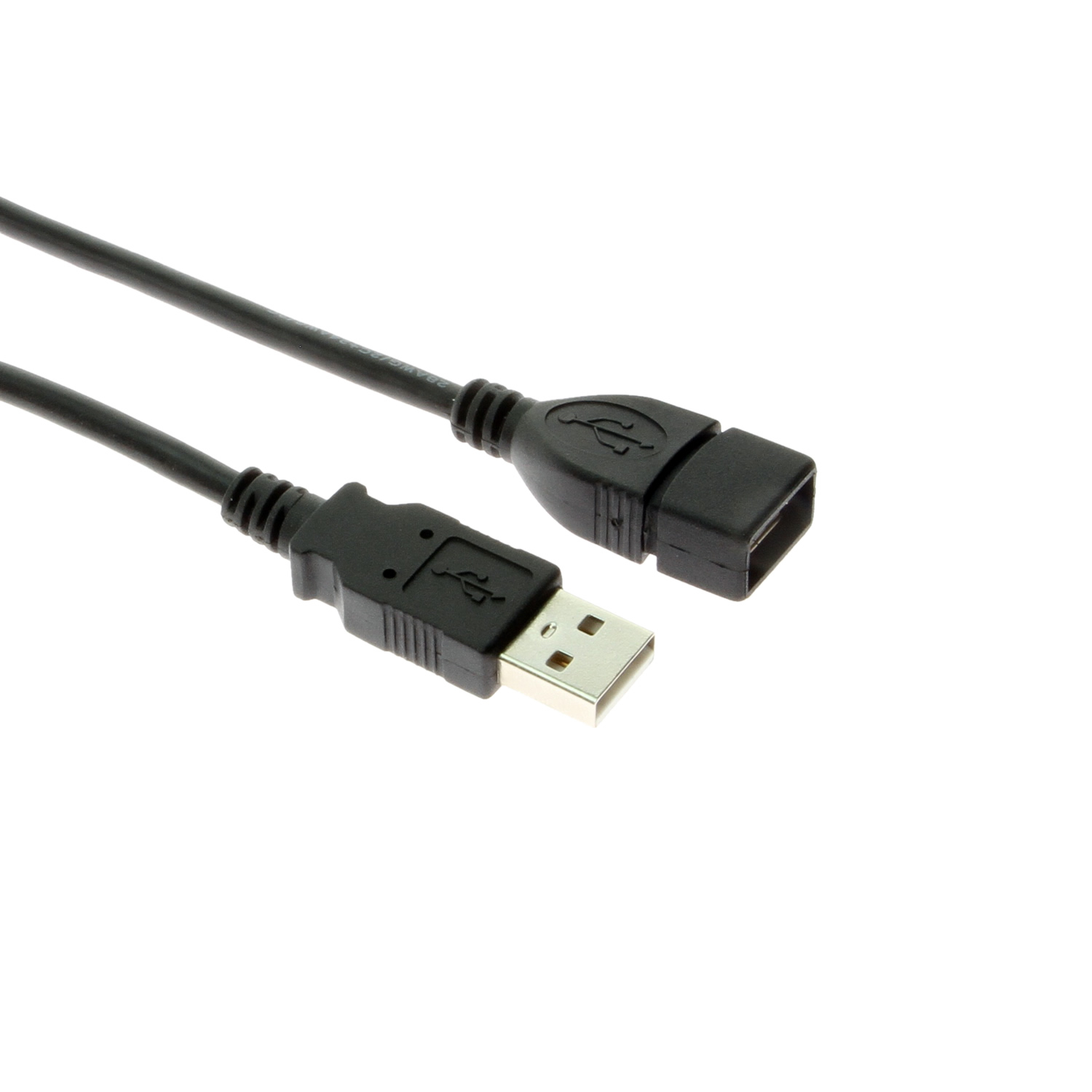 forhistorisk Seks pengeoverførsel USB 2.0 Hi-Speed A to A Extension Cable 3ft. Black 28/24 AWG
