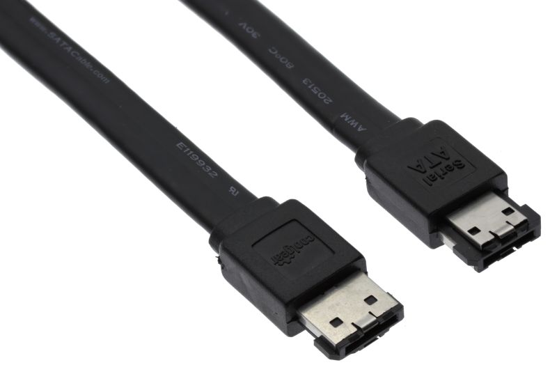 PTC eSATA to eSATA 7-Pin Shielded External Cable Cord Black for Hard Drives 3'ft 