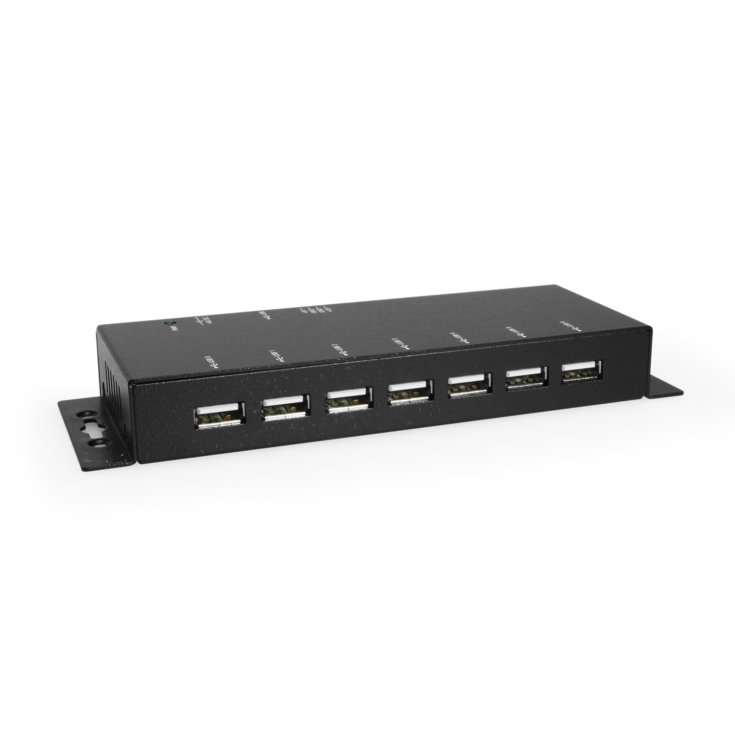 Metal 7-Port USB 2.0 Powered Hub for PC-MAC with Power Adapter