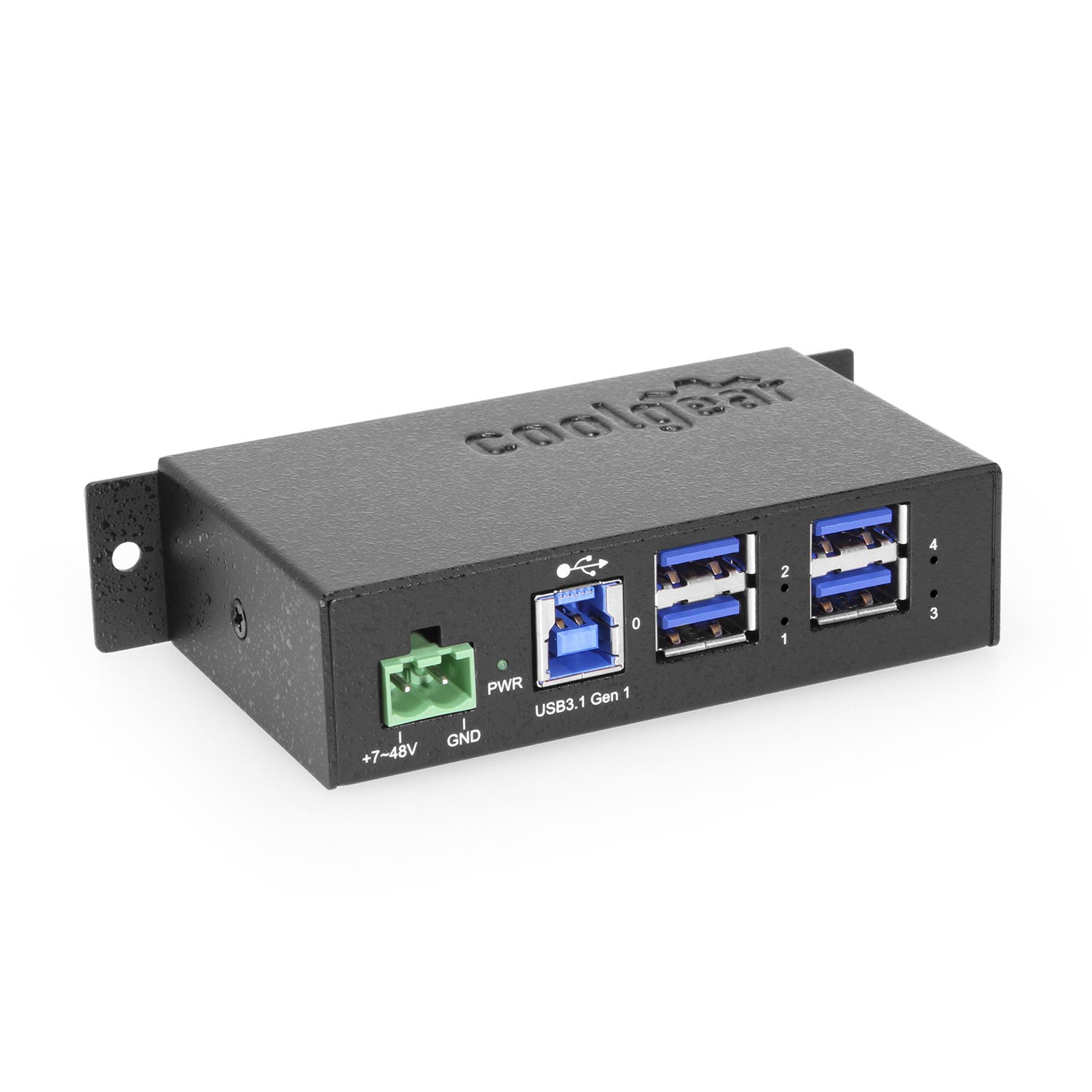 4 Port Managed USB 3.2 Gen 1 Hub w/ Small Footprint & 15KV ESD Surge Protection