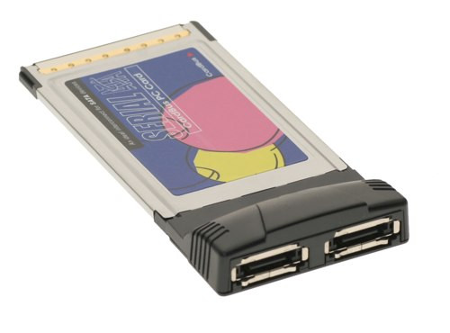 2-port eSATA PCMCIA CardBus-32 Laptop Adapter