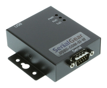 USB to RS-232 Optically Isolated Industrial Adapter with DIN-Rail