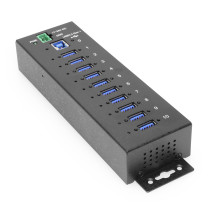 10 Port Managed USB 3.2 Gen 1 Hub w/ 15KV ESD Surge Protection Per Port