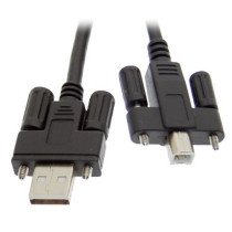 Screw Lock USB 2.0 Hi-Speed A to B Device Cable 6ft. Black