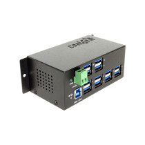 12-Port USB 3.2 Gen1 w/15KV ESD Surge Protection DIN Rail Mount