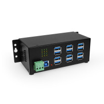 12 Port Industrial USB 3.2 Gen 1 Hub w/ Port Status LEDs