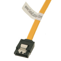 19 inch Yellow SATA III Cable W/ Latch