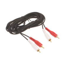 12ft. RCA L/R to RCA L/R Stereo Cables Hi-Quality Gold Plated
