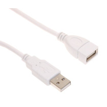 White A male to A female cable connectors