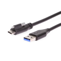 USB 3.2 Gen 1 Single Screw Lock Type-A to C Cable 5GB Data 3A Power 0.5M