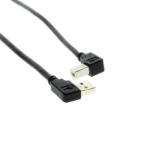 USB 2.0 A-right angle to B-right angle cable