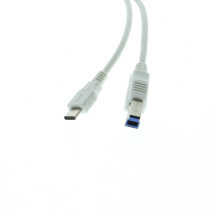 3ft. USB 3.1 Gen1 Type-C to Type-B Male USB Cable White