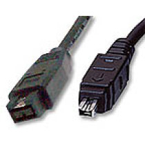 9-pin to 4-pin FireWire 800 - FireWire 400 cable 6ft