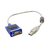 16in. USB 2.0 to RS-232 Serial Converter w/ LED Indicators & FTDI