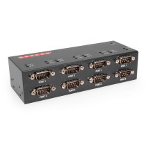 Industrial USB 8 Port Serial RS-232 adapter w/FTDI Chipset, COM Retention, RX/TX LED Indicators, DIN Rail Mount Bracket, & Surface Mounting Brackets