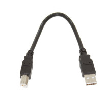 Black USB A to B Short 8-inch USB 2.0 Hi-Speed Device Cable