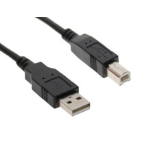 5ft. Black USB 2.0 A to B Device Cable