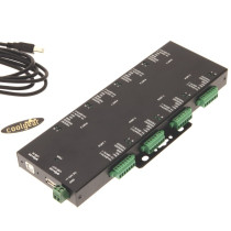 Rugged Industrial 8-Port Terminal Block RS232/422/485 to USB Adapter 