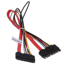 20 inch 22 pin male to female power and data sata extension cable