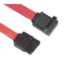 14in Red SATA III Device Cable Straight to Right Angle