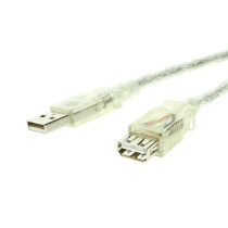 USBGEAR Pro-Series USB 2.0 Hi-Speed A to A Extension Cable 6ft. Clear
