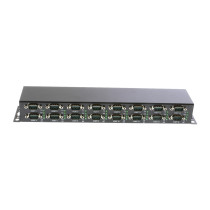 16-Port Industrial Serial RS-232 to USB 2.0 Rack Mount