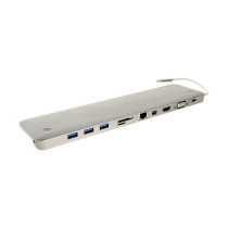 USB C PD Docking Station w/Multi-Port USB 3.1 Hub & Display Aluminum