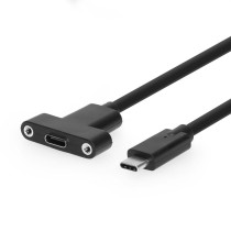 USB 3.2 Gen 2 Type-C Male to Female High Quality Panel Mount Cable 20 inch