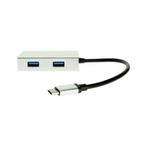 USB-C to 4 Port USB 3.1 Female-A Aluminum Hub with LED