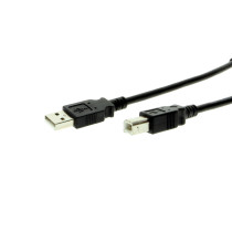 Black USB Cable A to B 8 inch High-Speed USB 2.0 Device Cable