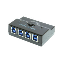USB 3.0 Manual 4-port AB Switch 4 computers to 1 device