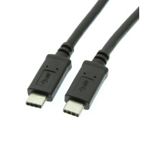 3ft Black USB 3.1 Type-C to C Male USB Connector Cable