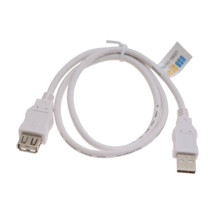 USB 2.0 Hi-Speed A to A Extension Cable 24-inch Pure White