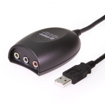 USB 2.0 Audio Adapter Box with Line Input and Mic Input