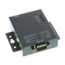 Industrial USB 2.0 to RS-232 Serial High-Speed Adapter w/ DIN-Rail Bracket