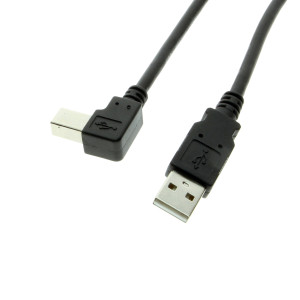 Straight type-A to B right angle USB connectors