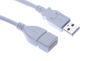 10ft. White USB Extension Cable USB 2.0 Hi-Speed Rated UL Listed
