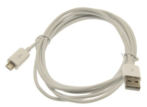 6ft. White USB 2.0 Hi-Speed A to Micro B Device Cable