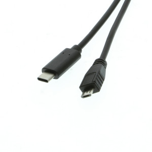 18 inch USB 2.0 Type-C Male to Micro-B Male USB Cable