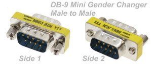 DB9 M/M MINI Gender Changer