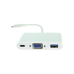 USB C to VGA Female w/USB 3.0 and Type-C Ports