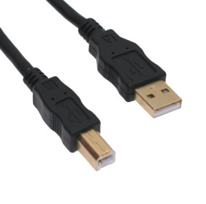 15ft. Black USB 2.0 A to B Device Cable