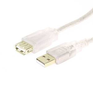 6ft. Clear USB 2.0 Hi-Speed A to A High Performance Extension Cable