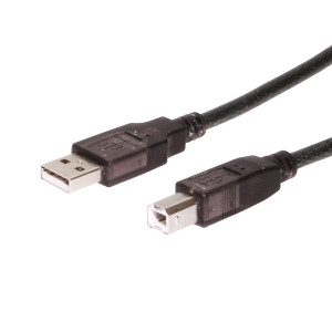 USB 2.0 Hi-Speed A to B Device Cable 10ft. Translucent Gray