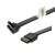 4 inch Black SATA Device Cable Straight to Left Angle