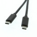 Black 18 inch USB 3.1 Type-C Male to C Male USB Cable