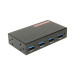 USB 3.0 4 Port Metal Hub w/15KV ESD Protection & Mounting Brackets