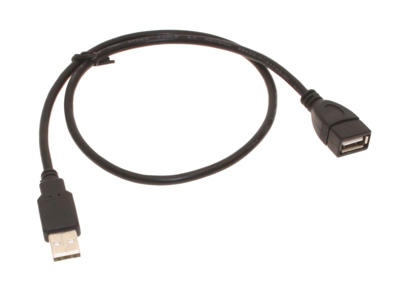 pilfer dør spejl Permanent 1ft. Black USB Cable A to A Extension Cable USB 2.0 High-Speed UltraFlex