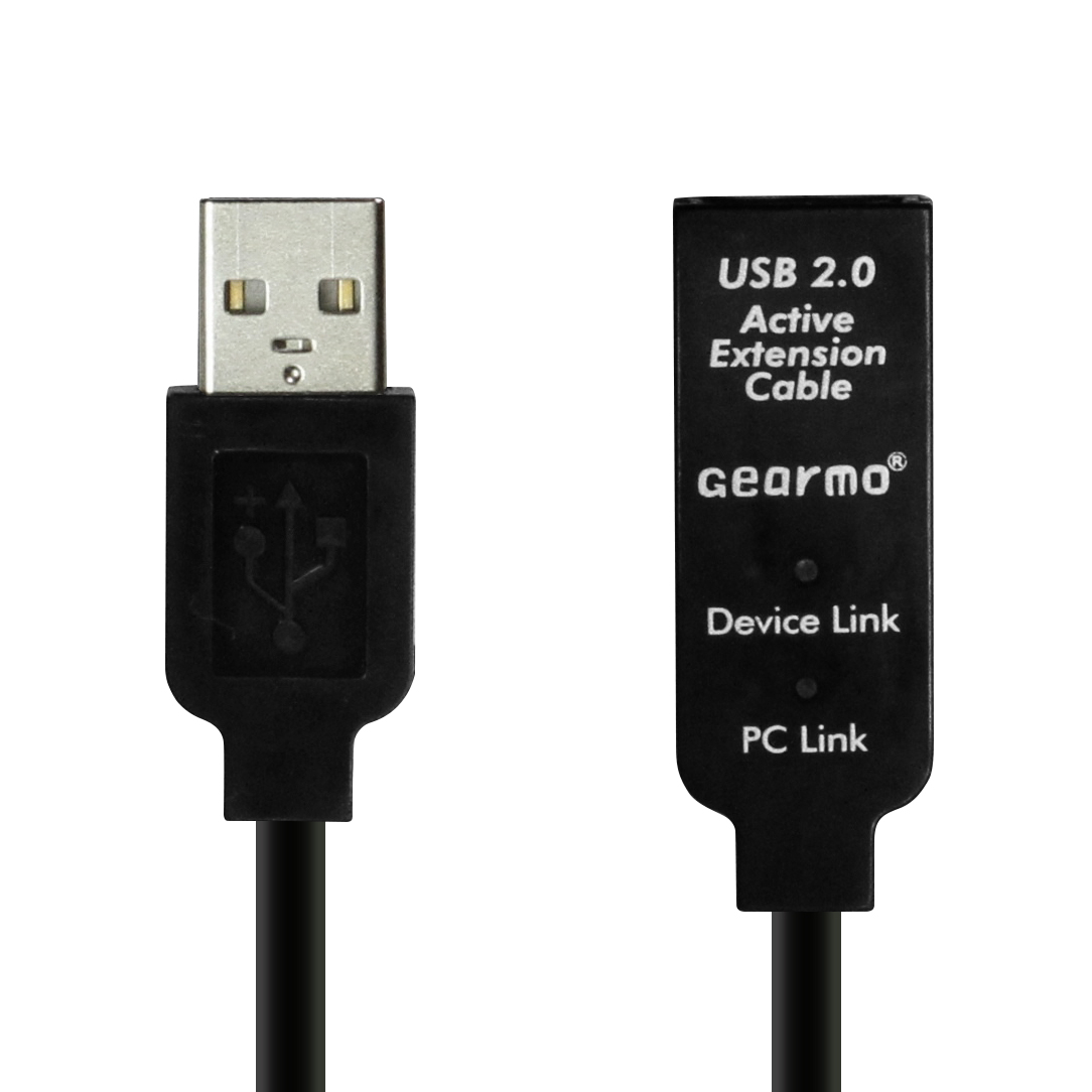 50 Feet SAISN USB 2.0 A-Male to A-Female Active Extension Cable with AC Power Adapter 
