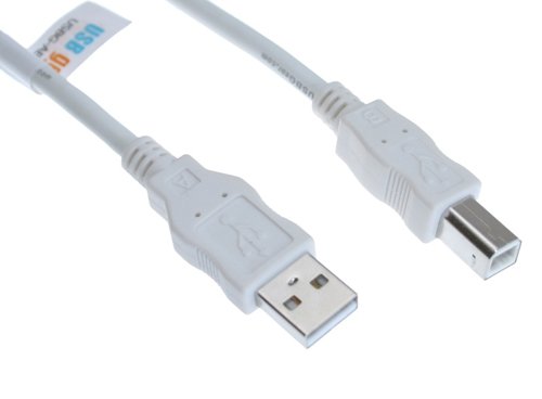 OMNIHIL White 8 Feet Long High Speed USB 2.0 Cable Compatible with Canon PIXMA I9900